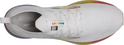 BROOKS Men’s "Love Moves" Levitate Stealthfit 5 (197 - White/Oyster/Multi) -Boutique Sports Fashion Store 9071AB05 6B0A 4977 A0EB 0278ABEF7E82