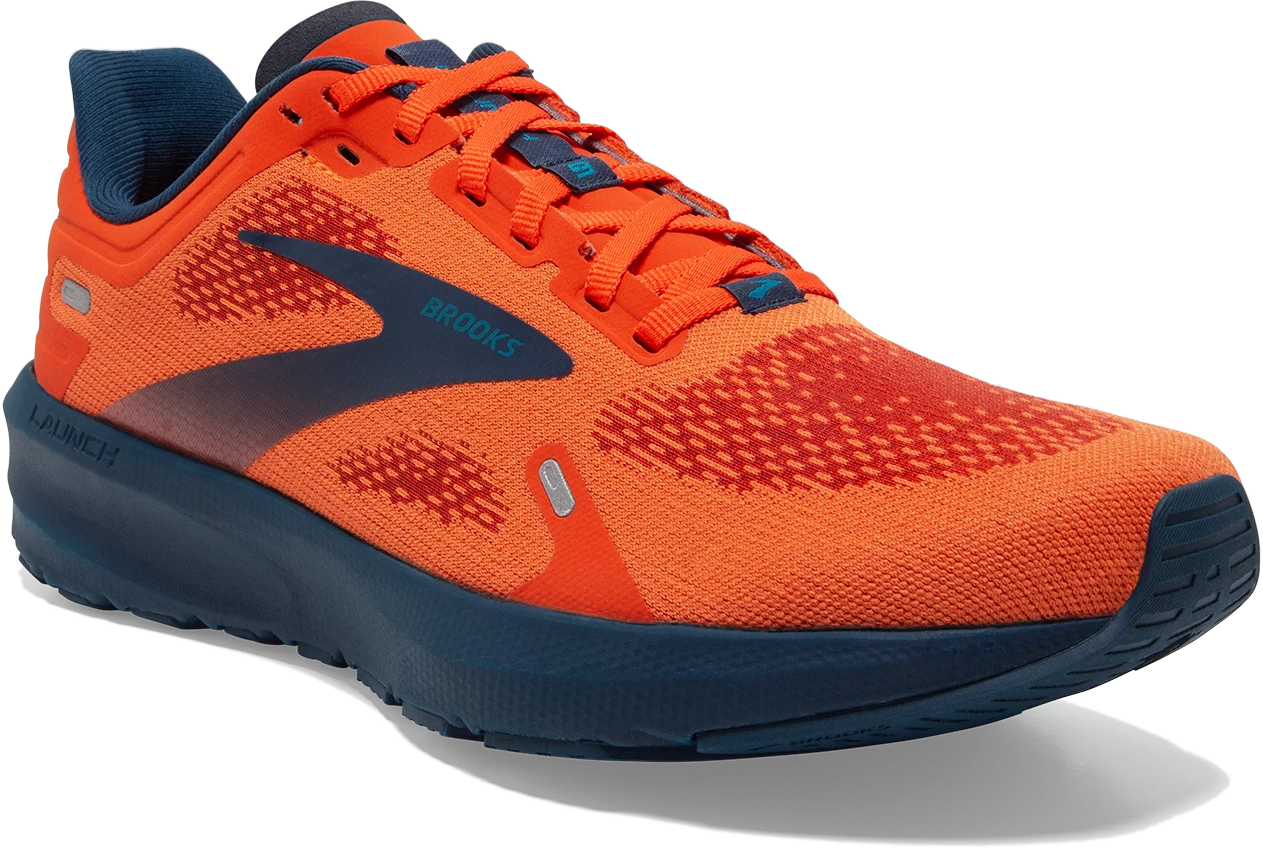 BROOKS Men’s Launch 9 (854 - Flame/Titan/Crystal Teal) 3 BROOKS Men’s Launch 9 (854 - Flame/Titan/Crystal Teal) - Image 3