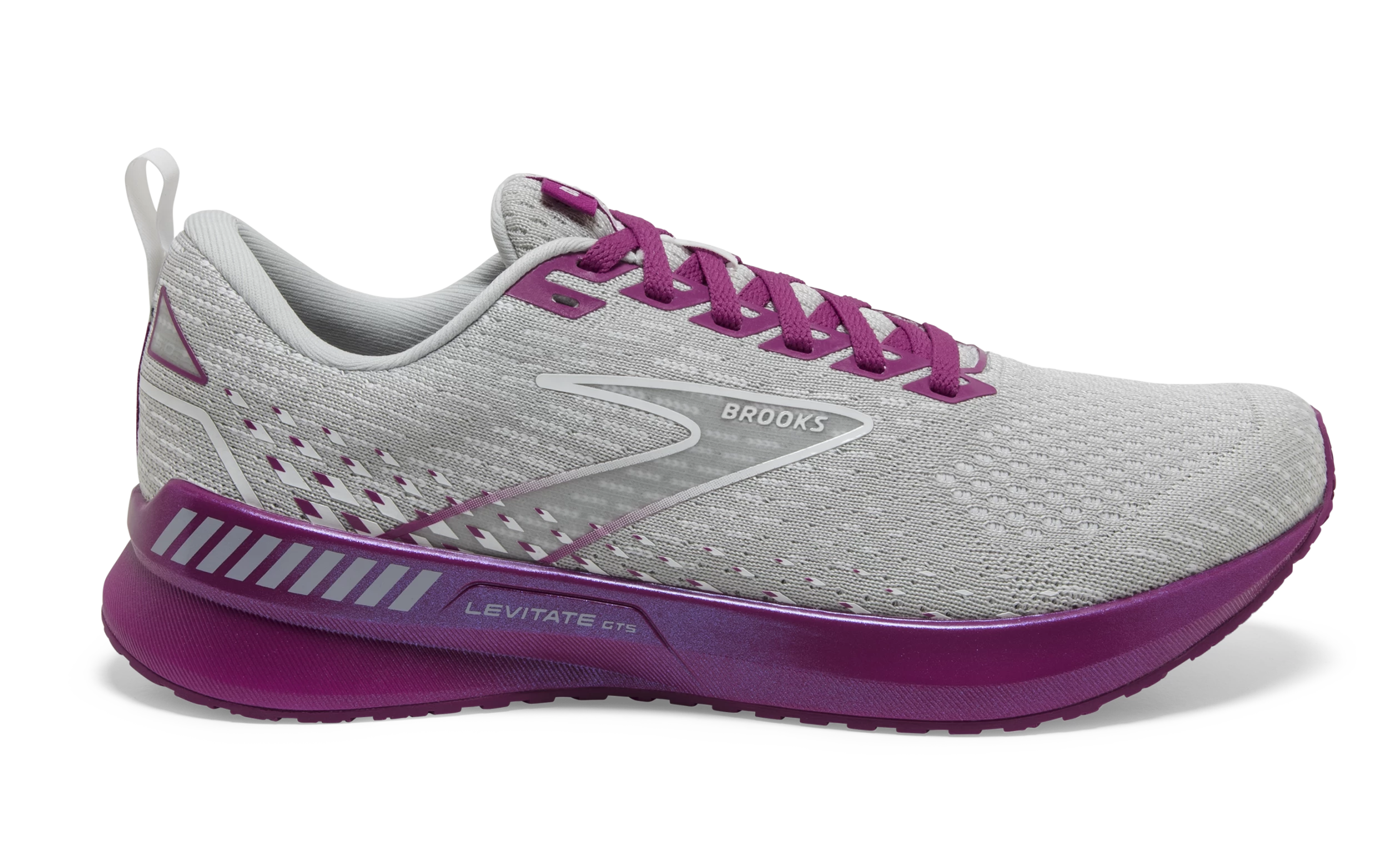 BROOKS Women's Levitate 5 GTS (003 - Grey/Lavender/Baton Rouge) 1 BROOKS Women's Levitate 5 GTS (003 - Grey/Lavender/Baton Rouge)