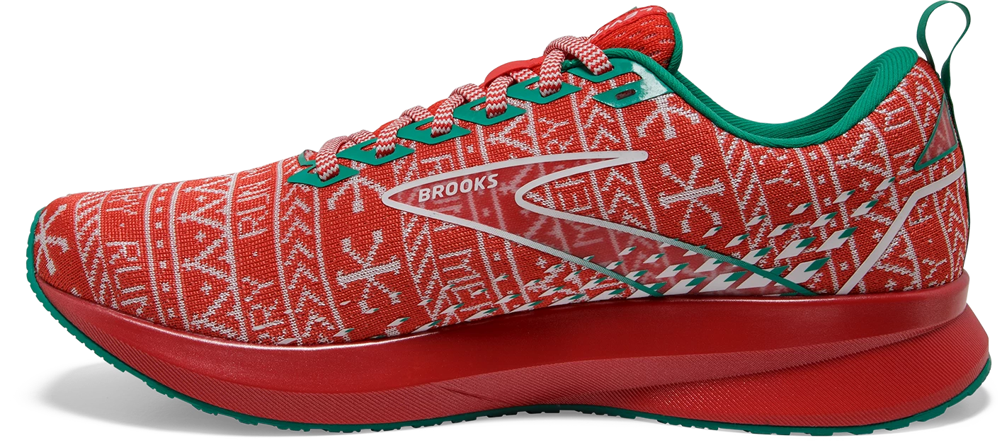 BROOKS Men’s Levitate 5 “Run Merry” (634 - Red/White/Green) 2 BROOKS Men’s Levitate 5 “Run Merry” (634 - Red/White/Green) - Image 2