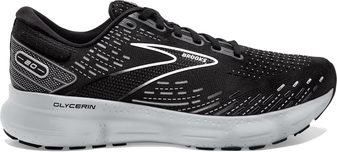 BROOKS Men’s Glycerin 20 (059 - Black/White/Alloy) 1 BROOKS Men’s Glycerin 20 (059 - Black/White/Alloy)