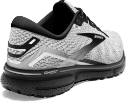 BROOKS Men's Ghost 15 (121 - White/Black) -Boutique Sports Fashion Store DBF0775F 518E 4ED6 B6A7 EBA2F1F7F164